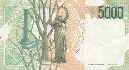 Italy 5000 lire 4 - , 4.1.1985