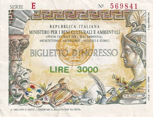 Italy biglietto dingresso - ,