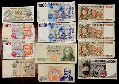 Italy 1962 1990 500 - 1000, 5000