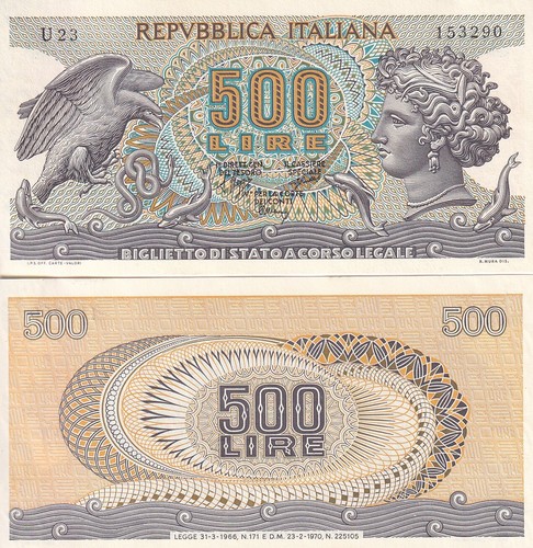 Italy 500 lire 1970 a - 500,