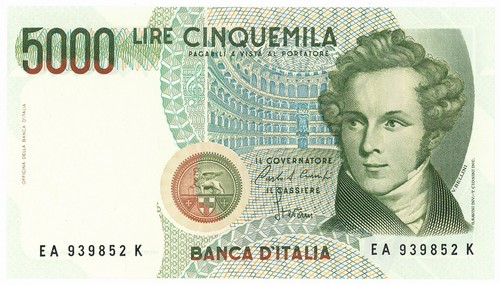 5000 lire banca - 5000, d'italia