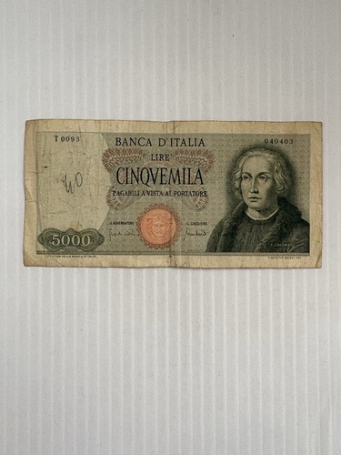 Italy 5000 lire 1964 1970 - lire, 1964-1970