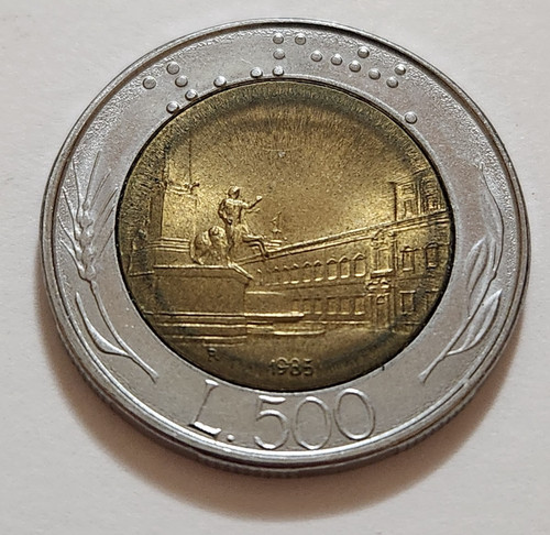 1985 italy 500 lire - italy, •