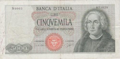 Italy italia 5000 lire 1964 - 5000,