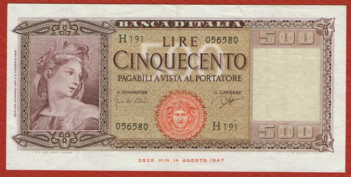 Banca italia 1961 500 - 3.,