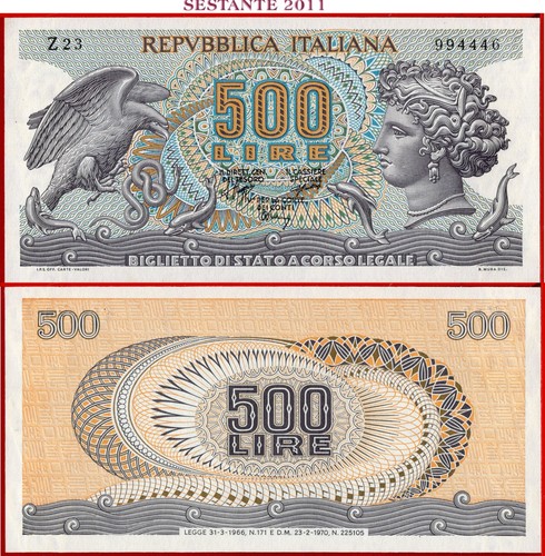 Italy republic 500 lire - lire, 23
