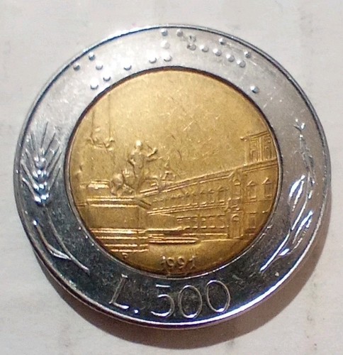 500 lire 1991 italy - lire,