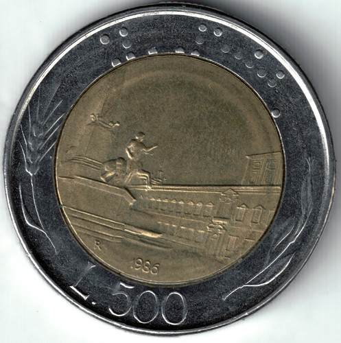 1986 italy 500 - 500, lire
