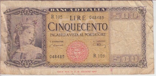 Italy 80a 8485 500 - italy, p.80a-8485