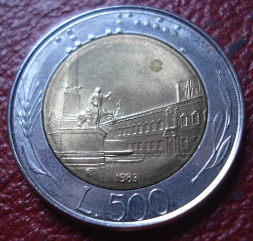 1983 italy 500 lire - in, au