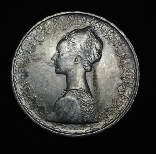 Italy silver 500 lire coin - silver,