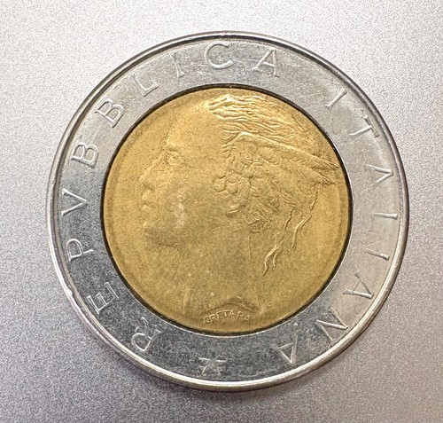 Italy 1982 500 lire metal - 500, lire,