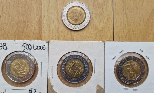 Italy 500 lire different - italy,