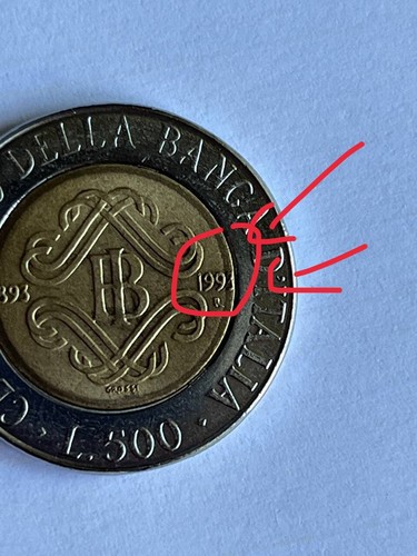 500 lire bimetallic centenary
