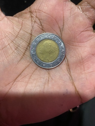 Italian 500 lire - 500, bimetallic
