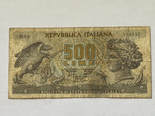 Italy 500 lire repvbblica - 500,