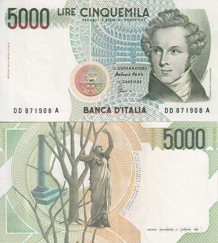 Italy 5000 lire 1985 - 111, c