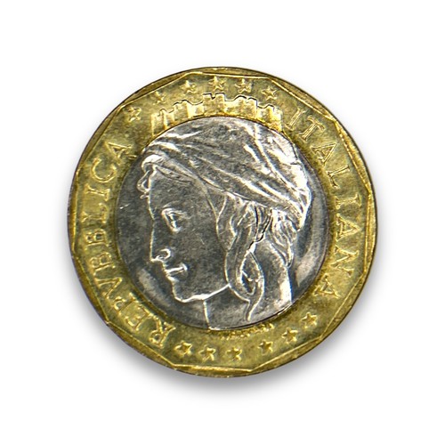 1998 italy 500 lire bimetallic - lire,